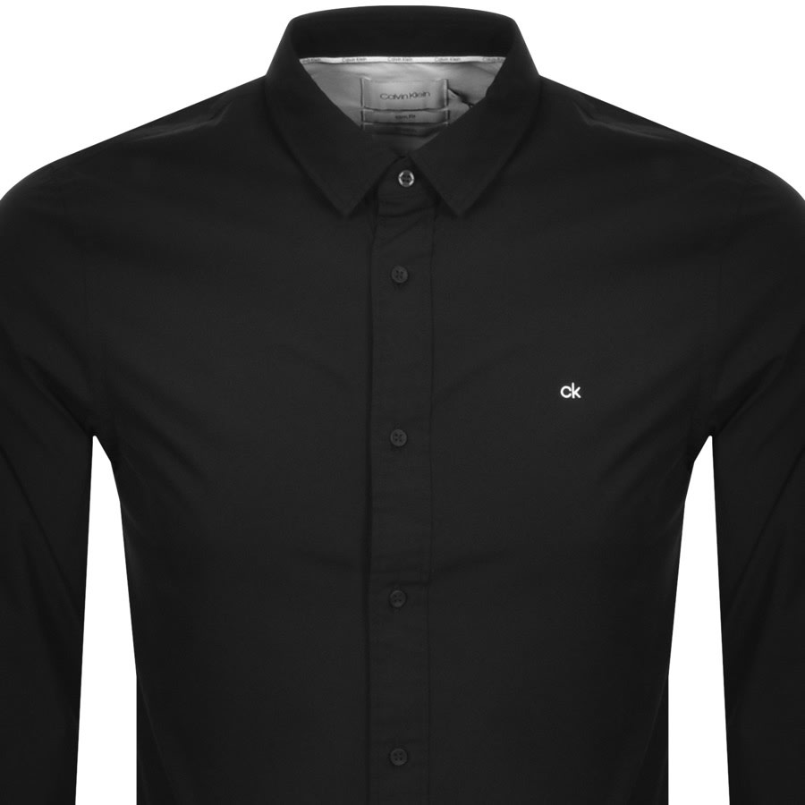 Alternative Image for ProductCalvin Klein Poplin Long Sleeved Shirt Black2
